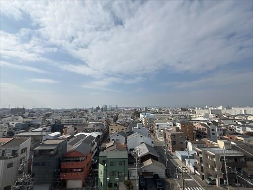 西向きバルコニーからの眺望