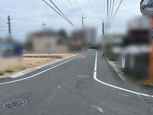 西側道路（北側から撮影）