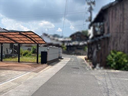北西側道路（北側から撮影）