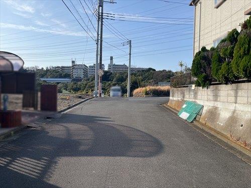 西側前面道路撮影