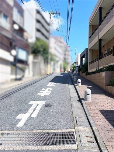 現地前面道路