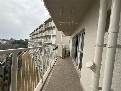 南西向きバルコニー