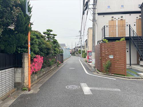 北側道路（物件：右手）