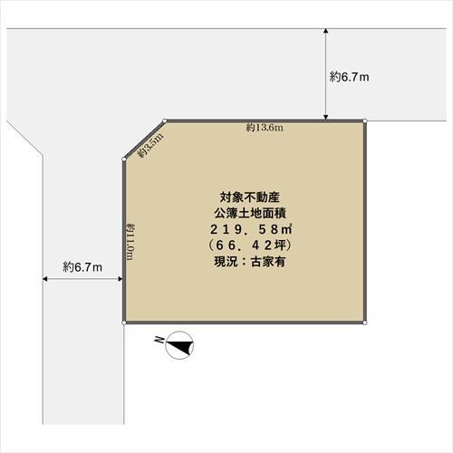 公簿土地面積：219.58㎡