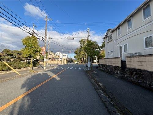 北側前面道路(2025年12月撮影)
