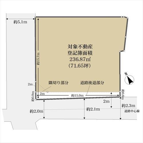 公簿土地面積：236.87㎡