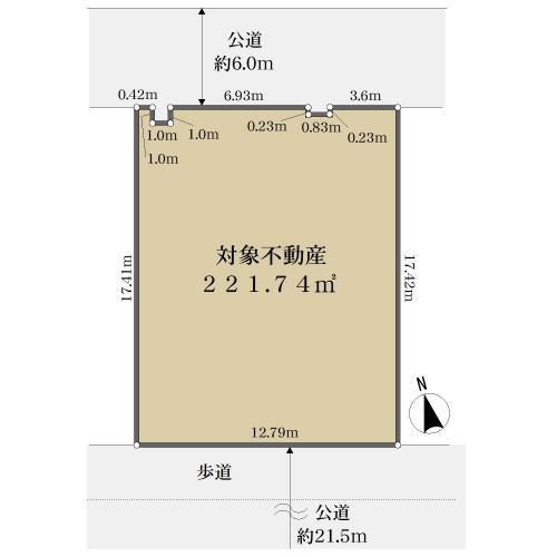 土地面積：221.74㎡