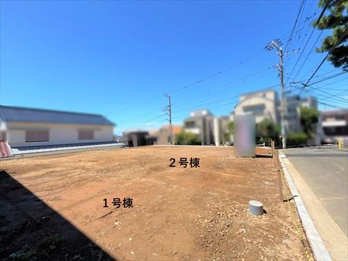 新築未完成2024年8月撮影１号棟：手前