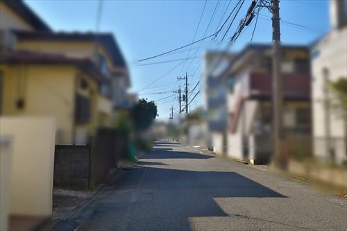 北西側前面道路（2025年10月撮影）