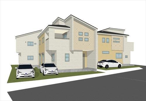 完成予想図：中央2号棟