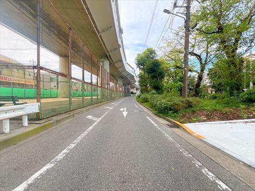 南西側車道前面道路(2025年10月)