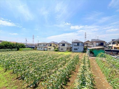 アパート2階共用部からの眺望