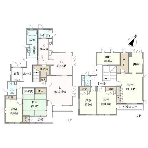 間取図（5SLDK　S＝納戸）