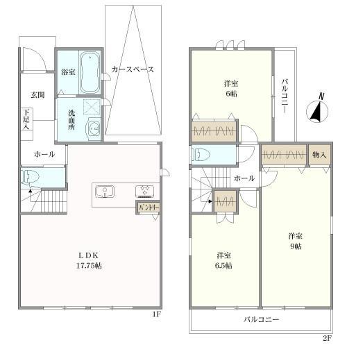 参考プラン　延床面積89.50㎡