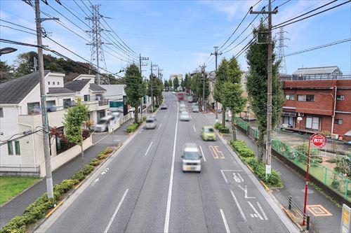 前面道路（北東側）