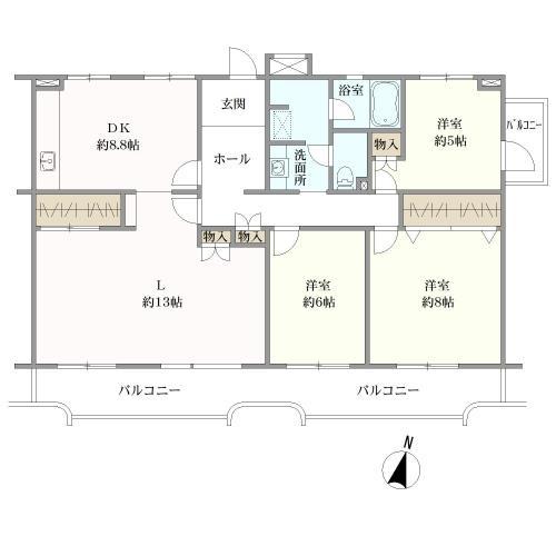 間取り：3LDK