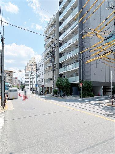 現地前道路（北側）