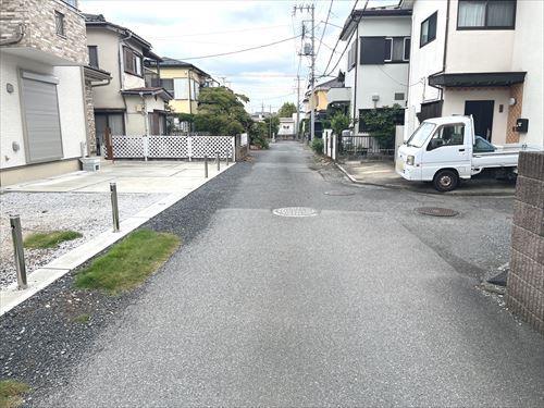 前面私道手前の公道