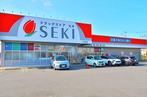 ドラッグストアセキ大袋店まで970m