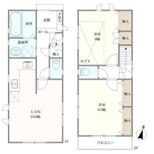 間取り：２LDK