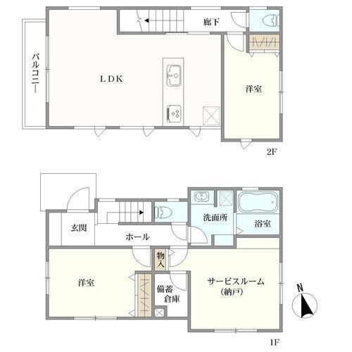 間取り：2SLDK