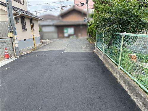 北側前面道路です。