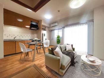 約１１帖のＬＤＫ（CGで作成したリフォーム・家具設置イメージです。）