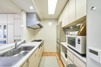 3口ガスコンロ、食器洗乾燥機