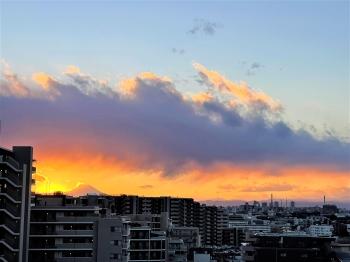晴れた日には富士山も見えます。眺望は永続的に保証されるものではありません。