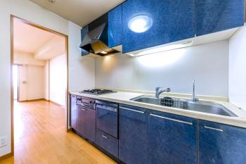 食洗機、浄水器付きの独立型キッチン