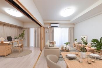 現況写真と間取り図面をもとにCGで作成したリフォームイメージです。