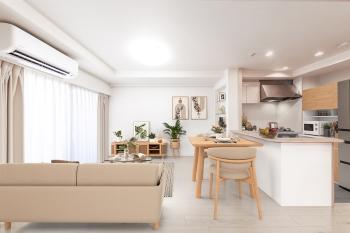 現況写真と間取り図面をもとにCGで作成したリフォームイメージです。