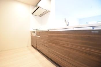 グリル付3口ガスコンロ、食器洗乾燥機付