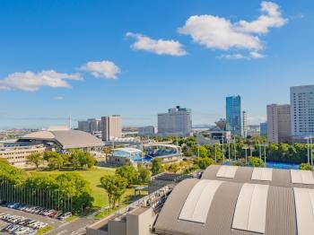 バルコニーからの眺望　有明テニスの森公園