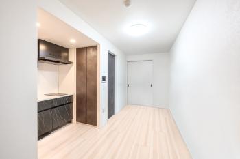 約８．７帖のリビングとダイニングキッチン　ＣＧで作成したリフォームイメージです。