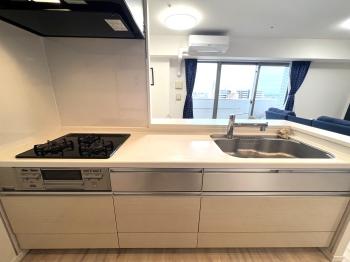 ガラストップコンロ、浄水器一体型水栓