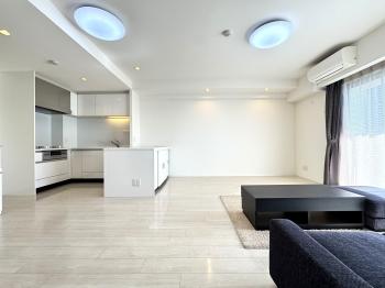 南向きで明るいリビングです。