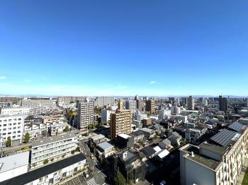 北側共用廊下からの眺望