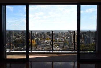 リビングサッシはセンターオープン。バルコニーとのつながりを感じるつくり。