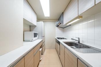 ビルトイン食器洗い乾燥機、浄水器、ディスポーザー付きキッチン