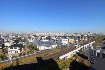 共用廊下からの眺望（永続的に保証するものではございません）