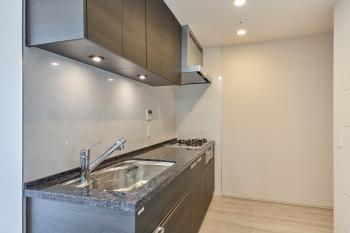 耐久性に優れた高級感のある御影石カウンターを採用