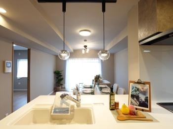 キッチンには、毎日の家事をサポートしてくれる食器洗乾燥機が付いています