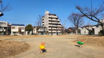 津金緑地からの建物外観