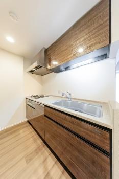 水栓一体型の浄水器、食器洗い乾燥機完備（ＣＧで作成したリフォームイメージです。）