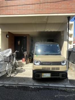 スムーズな動線を確保したビルトイン車庫。