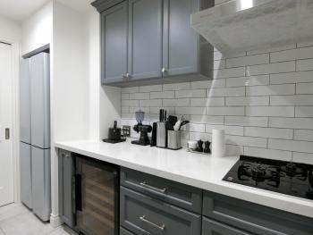 作業スペースも広々としており、お料理を楽しめます