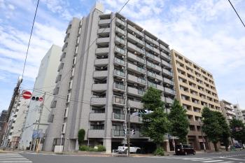 マンション外観　リバーサイドに隣接するライオンズマンション吉野町リバーサイド