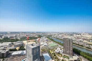 バルコニーからの眺望（東方向撮影）眺望は永続的に保証されるものではございません。