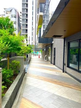 緑の植栽がきれいなエントランスです。